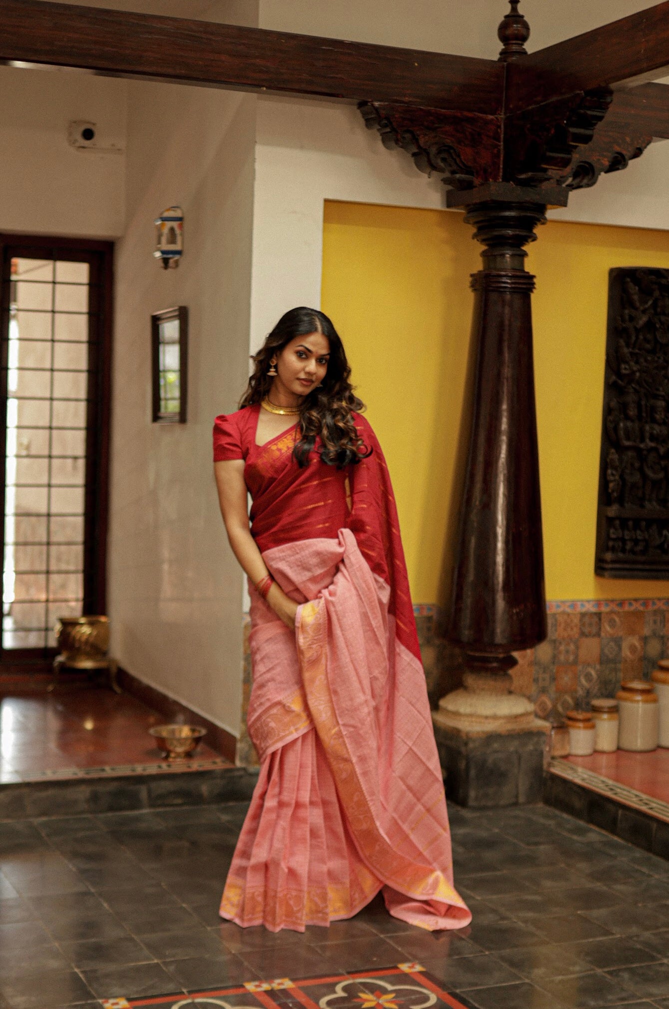 Anandita - kadhambari – Handcrafted Madurai Sungudi Saree in Soft Cotton - Image 2