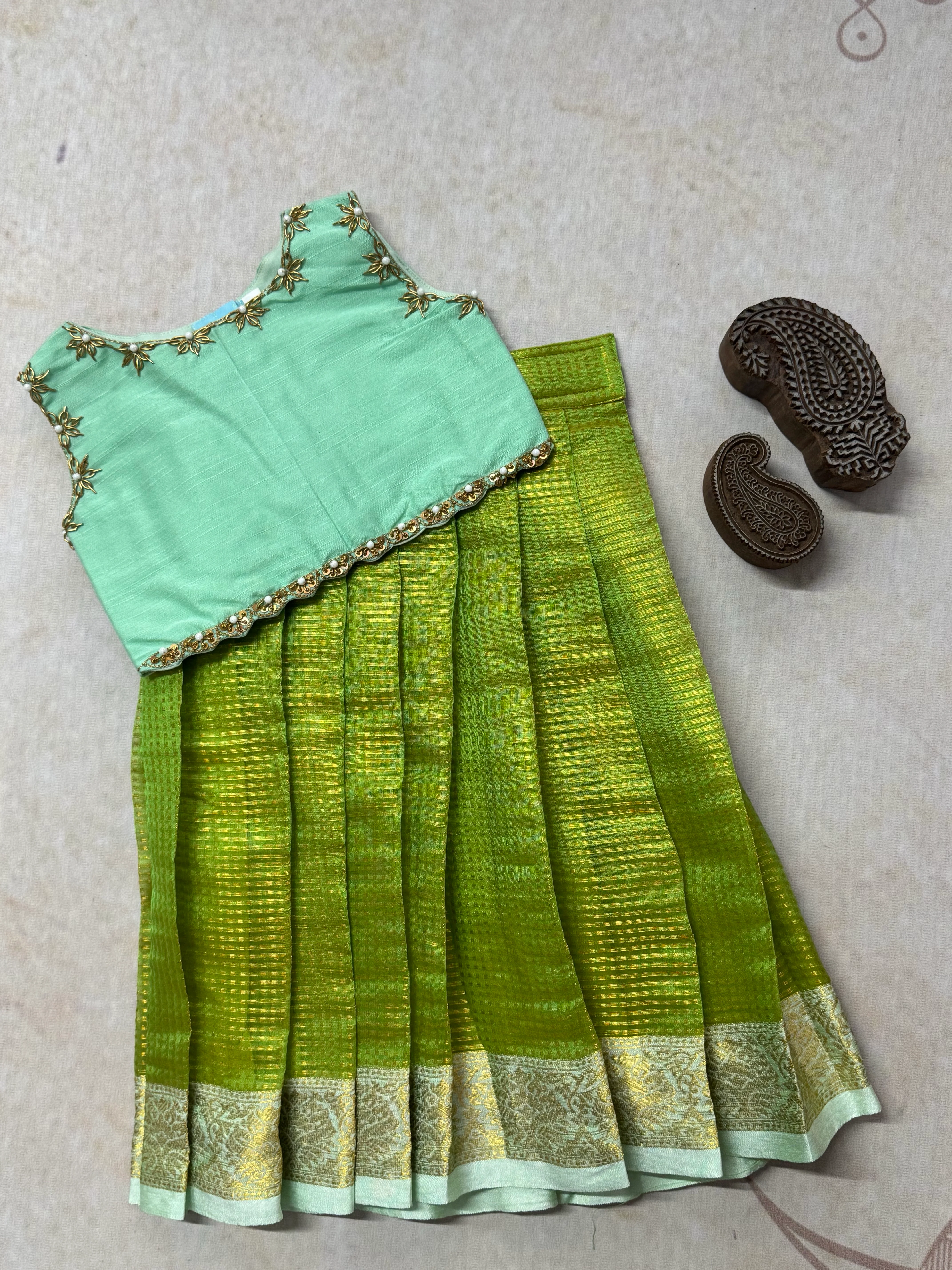 Glass Tissue Crop top and skirt - Festive Styles