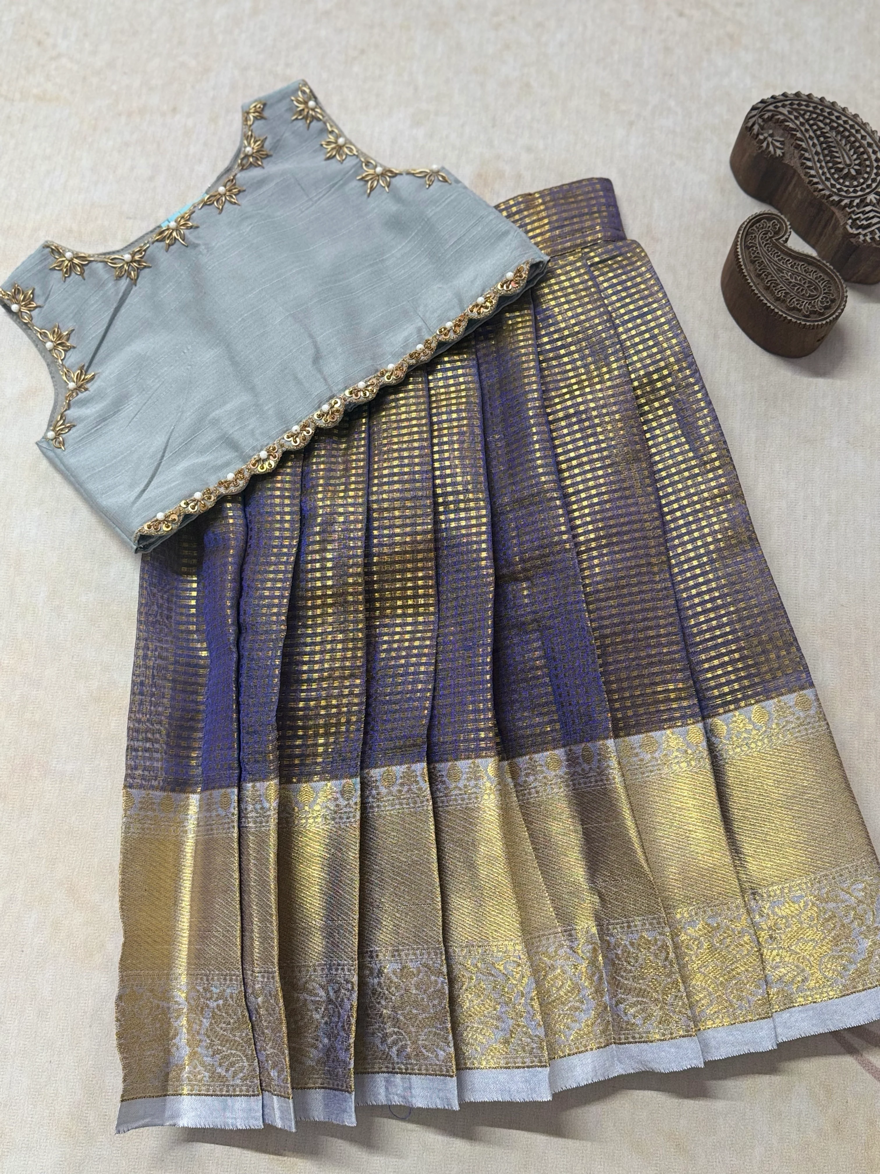 Glass Tissue Crop top and skirt - Festive Styles