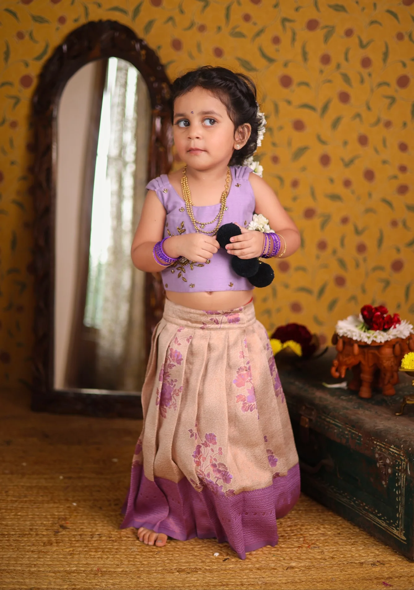 Kids Crop Top and Skirt- Festive Collection Express - Image 3