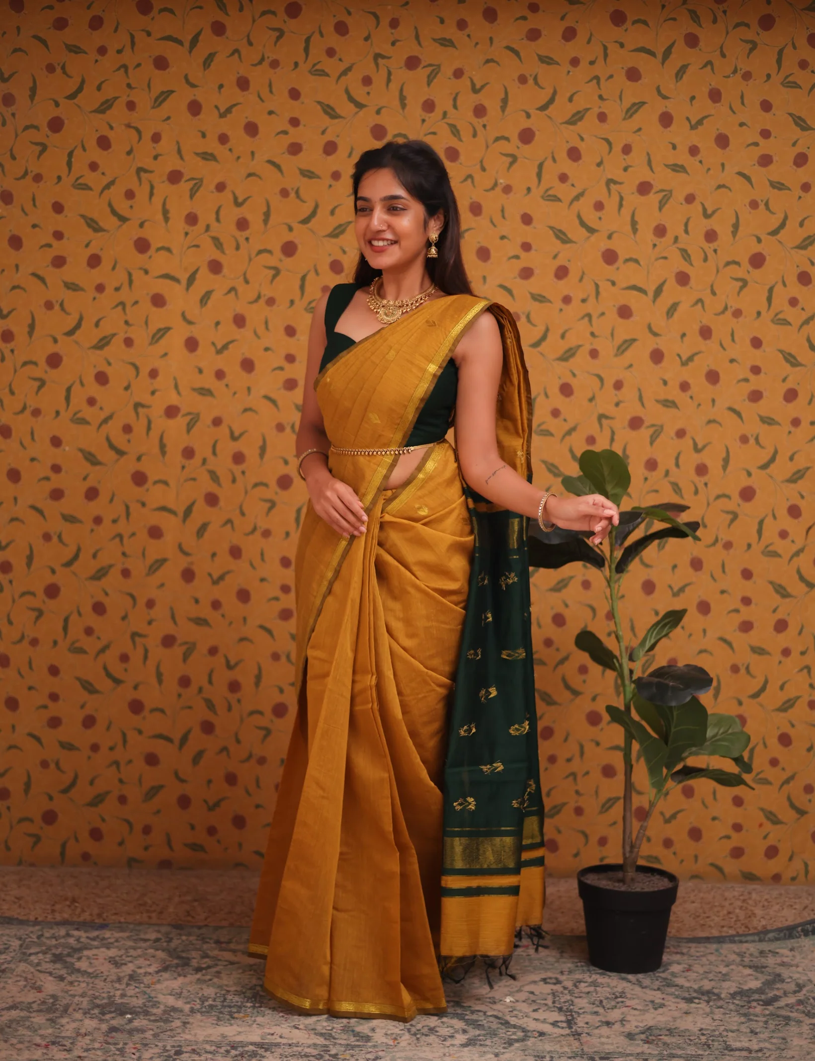 Maheshwari Silk Cotton Saree - Image 2