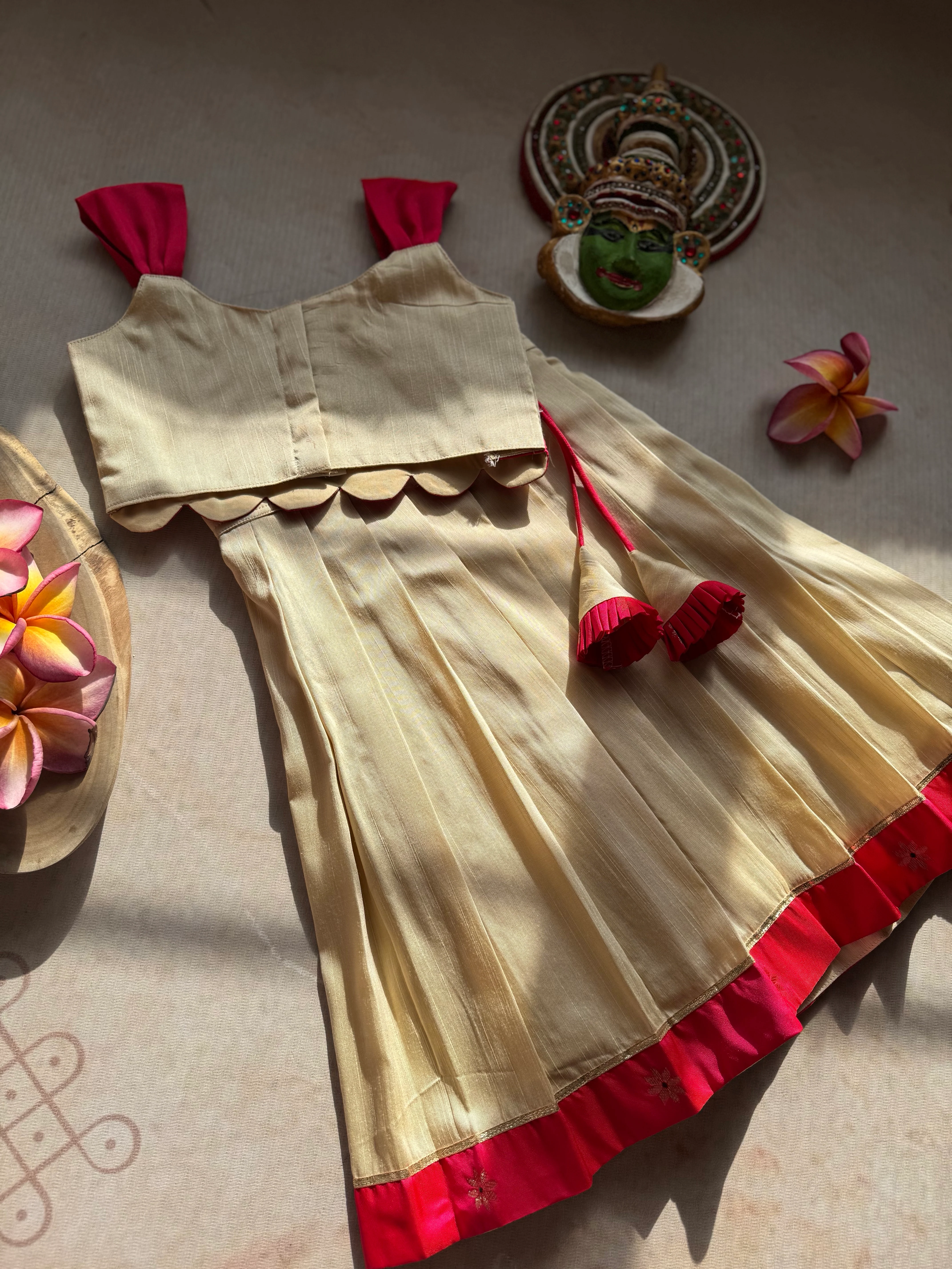 Naya Crop Top and Skirt - Onam Edit - Image 2