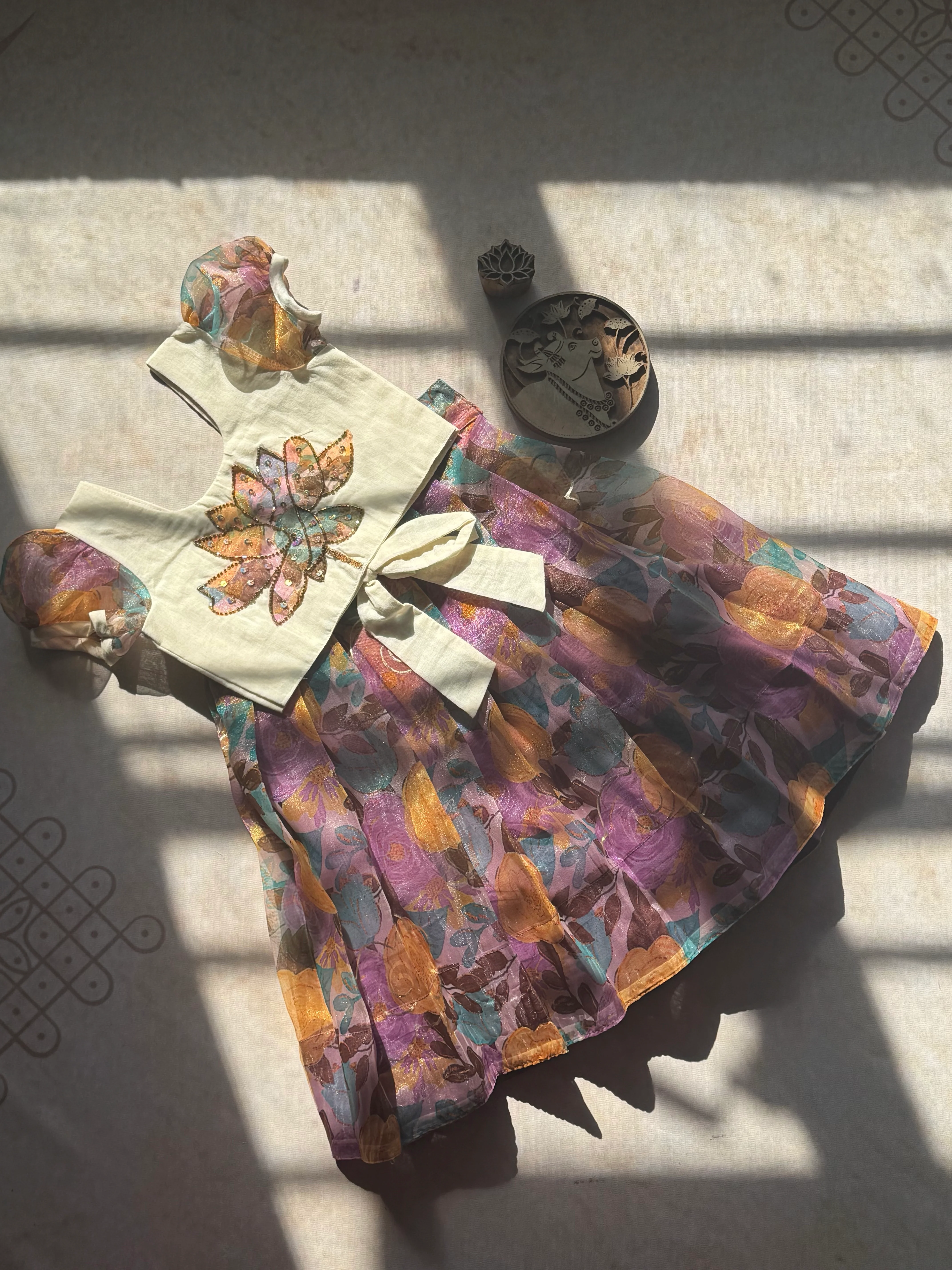 Organza Crop top and Skirt - Onam Edit - Image 2