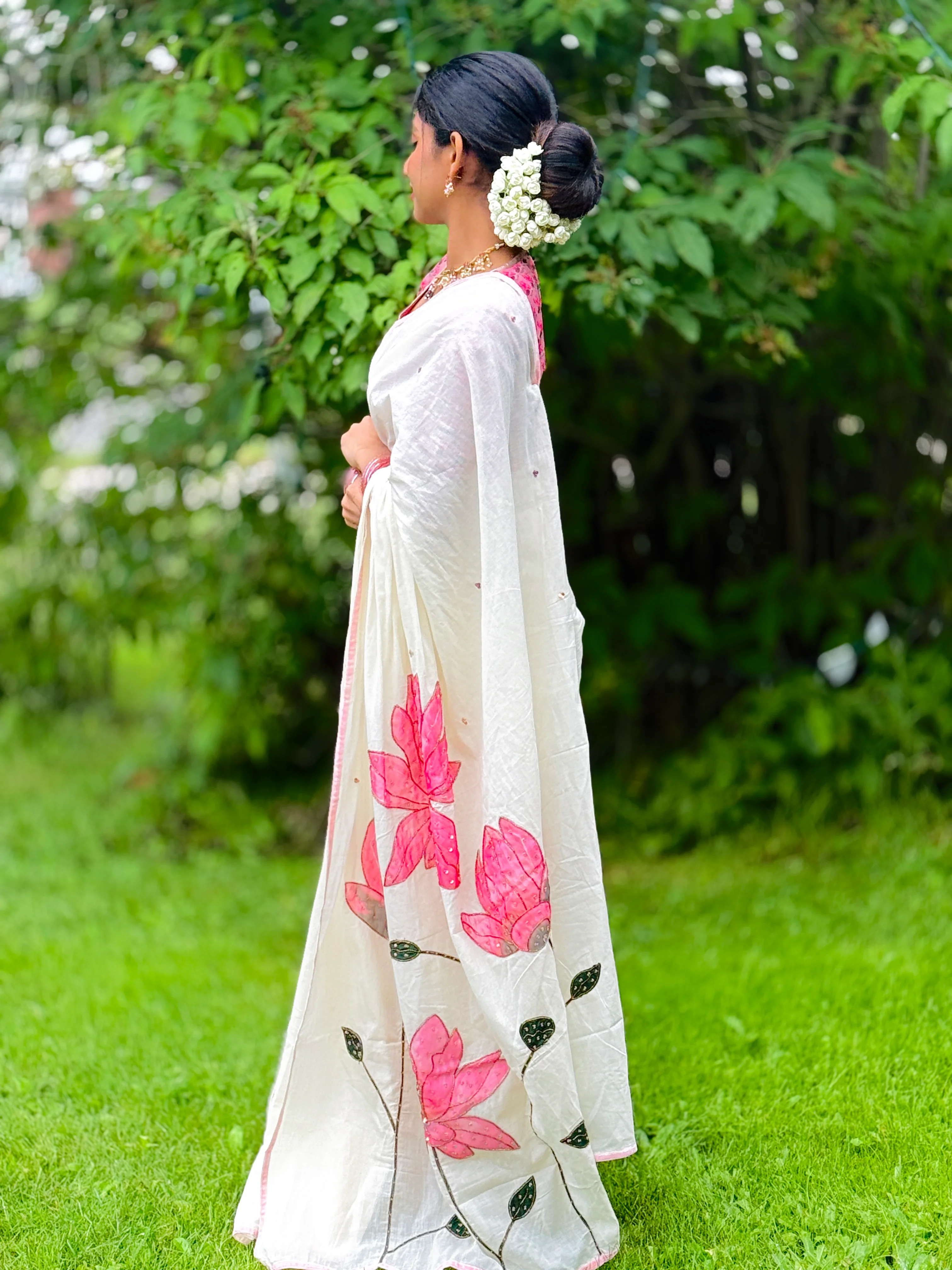 Padmam Saree with Sequin’s - Onam Edit - Image 13