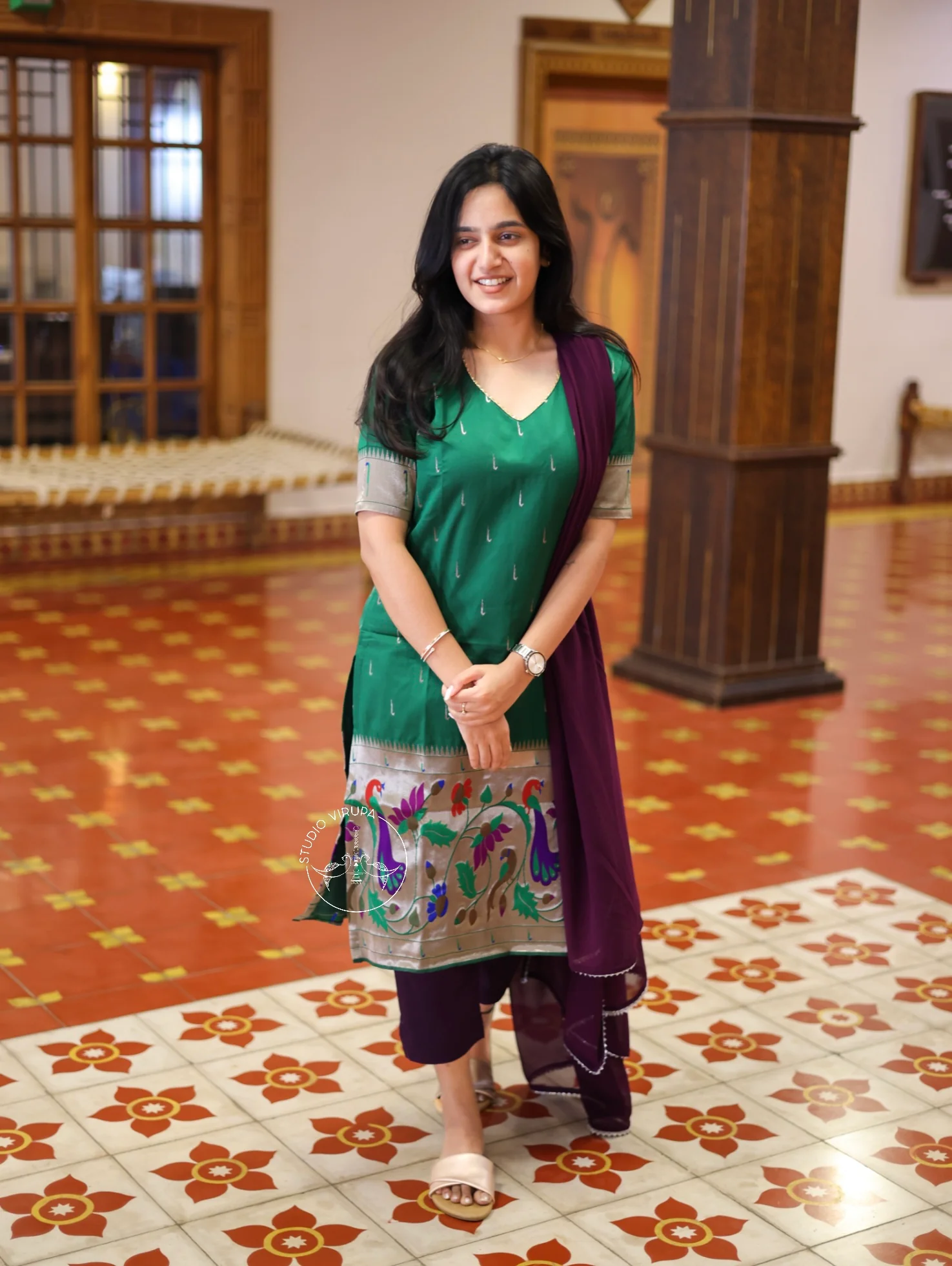Paithani -Kurta + Pants + Dupatta - Express