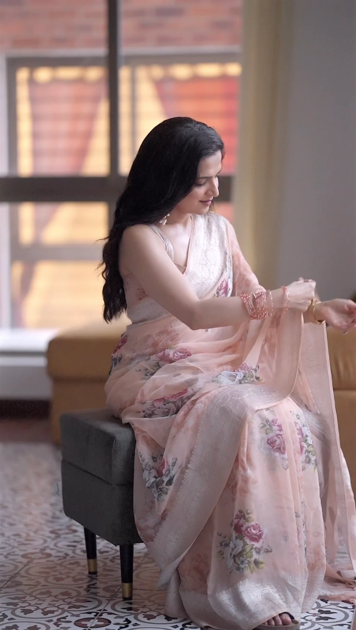 Pure Floral Khaddi Georgette - Image 2