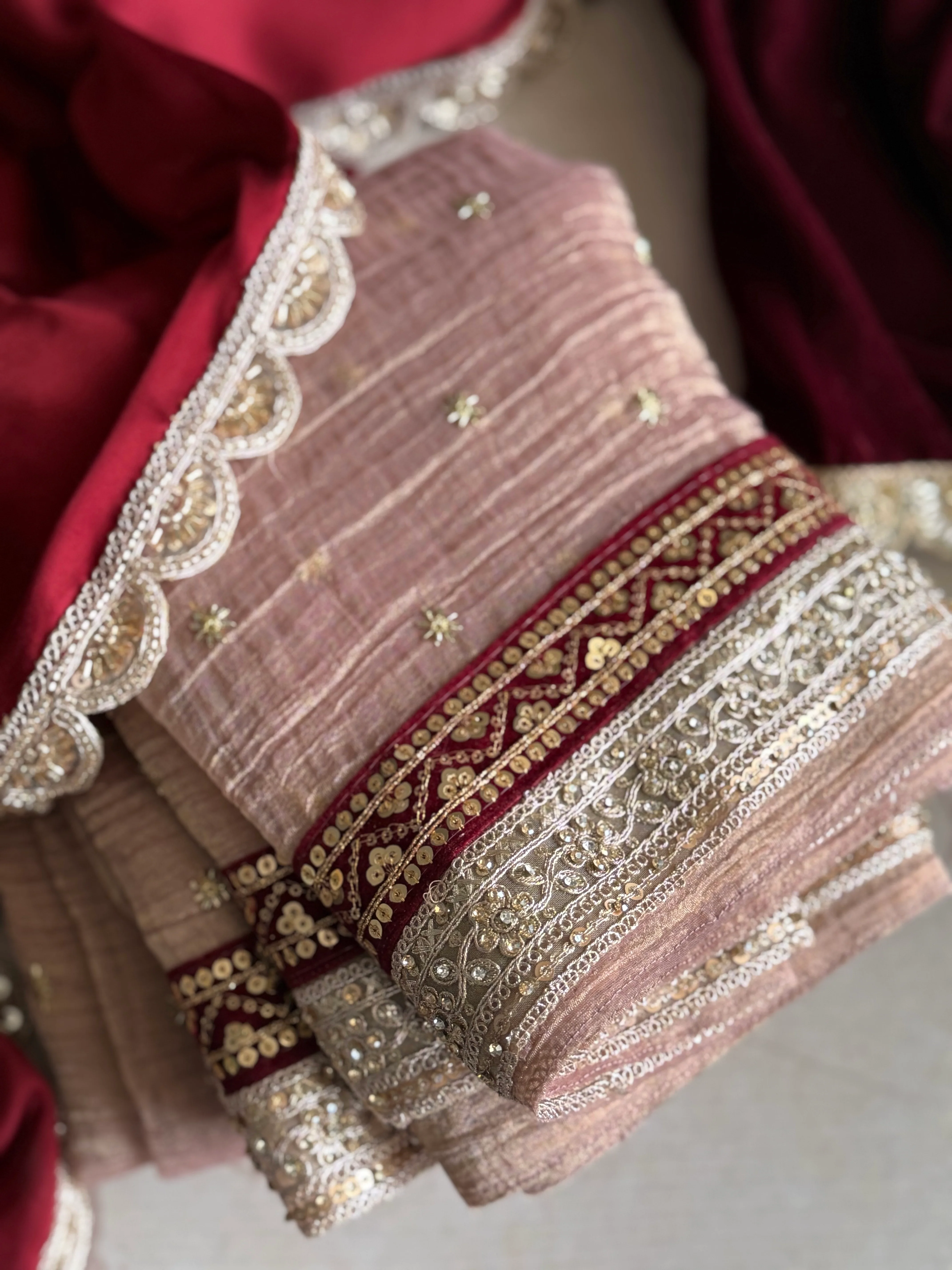 Pure Silk Tissue Georgette Saree – Designer Wedding & Festive Wear - Image 3