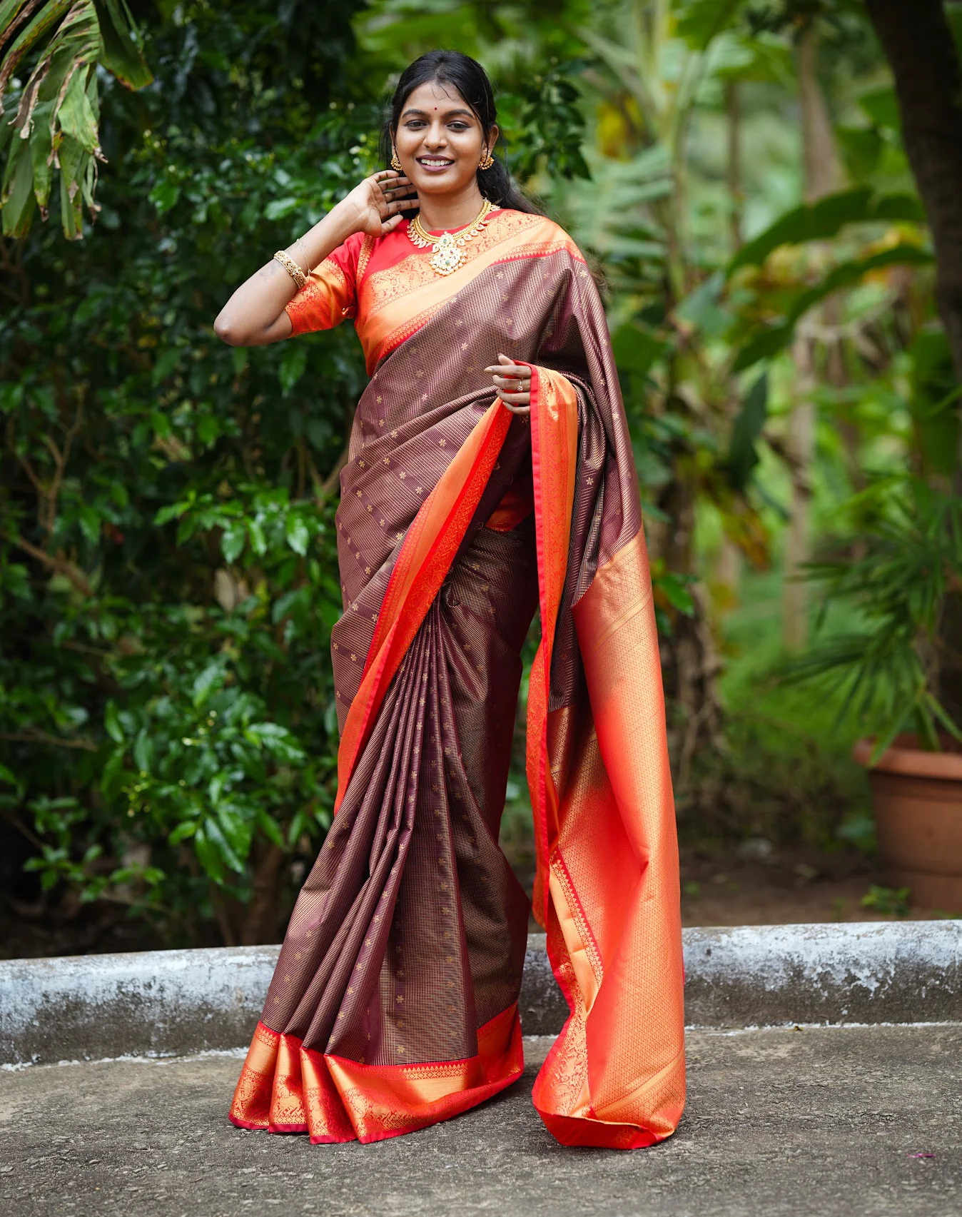 Semi Kanchi Silk Saree - Image 4