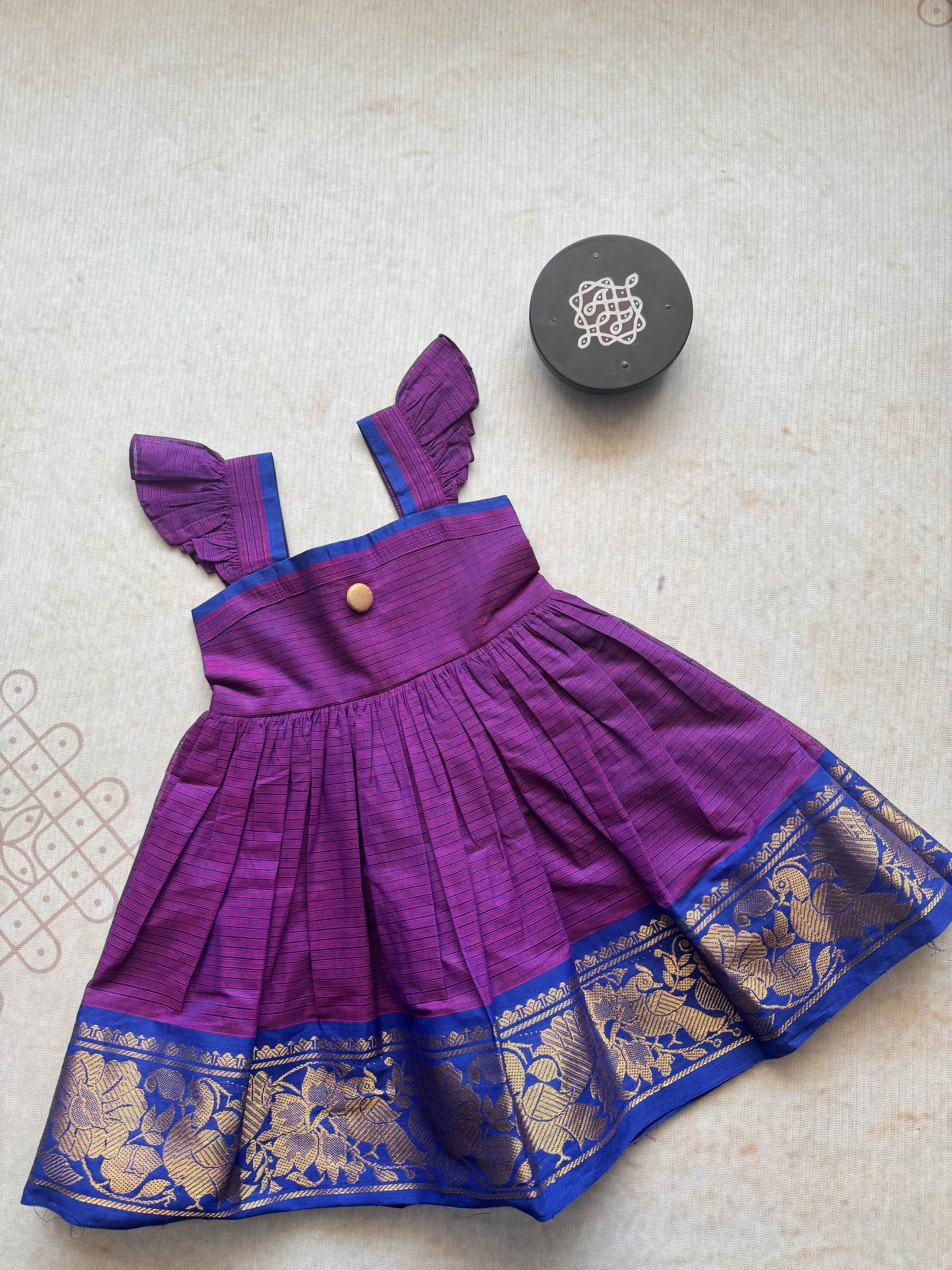 Chettinad Cotton Kids Frock - Image 4
