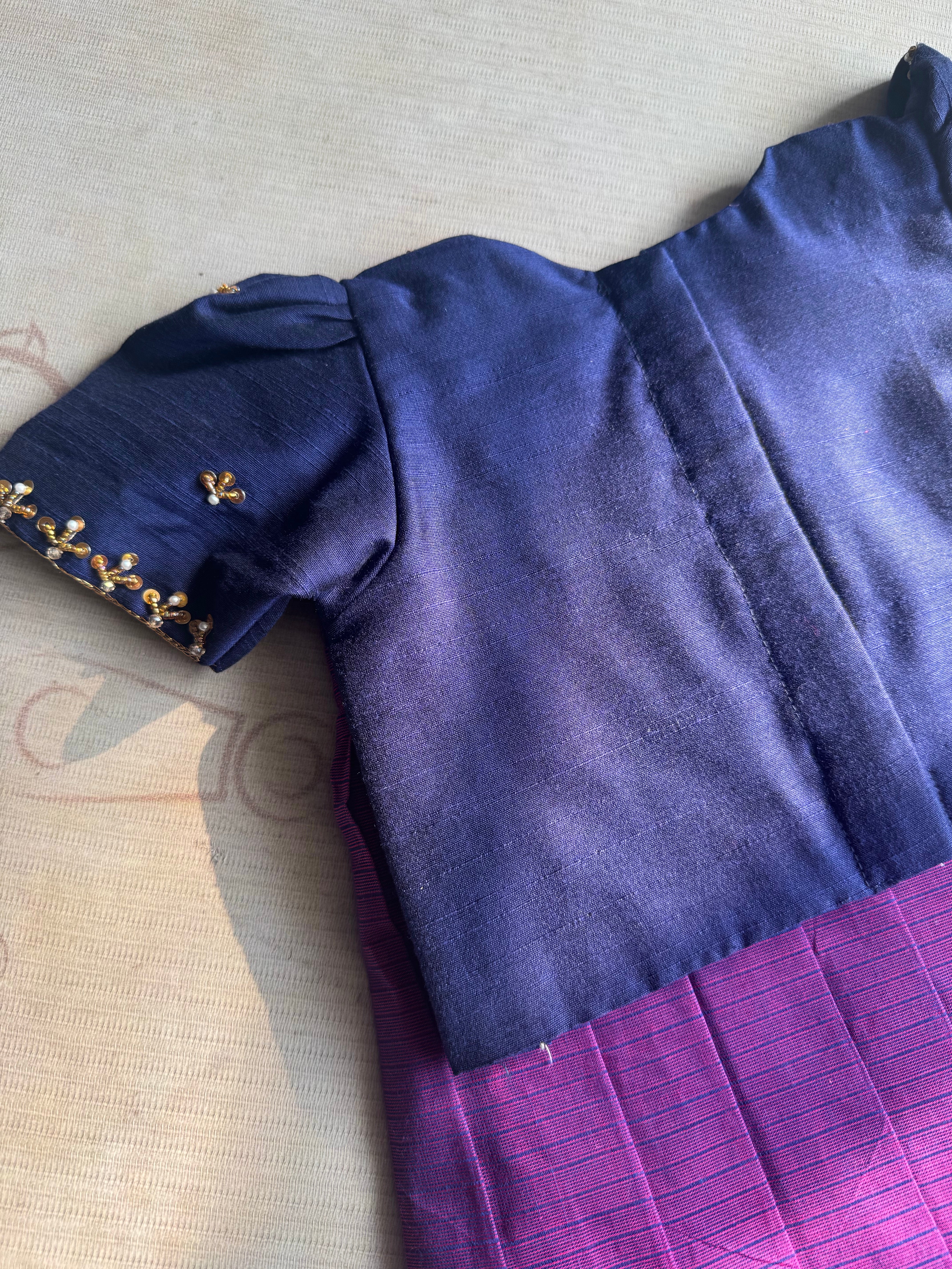 Vasuki Chettinad Cotton Skirt & Crop Top – Traditional South Indian Ethnic Wear - Image 4